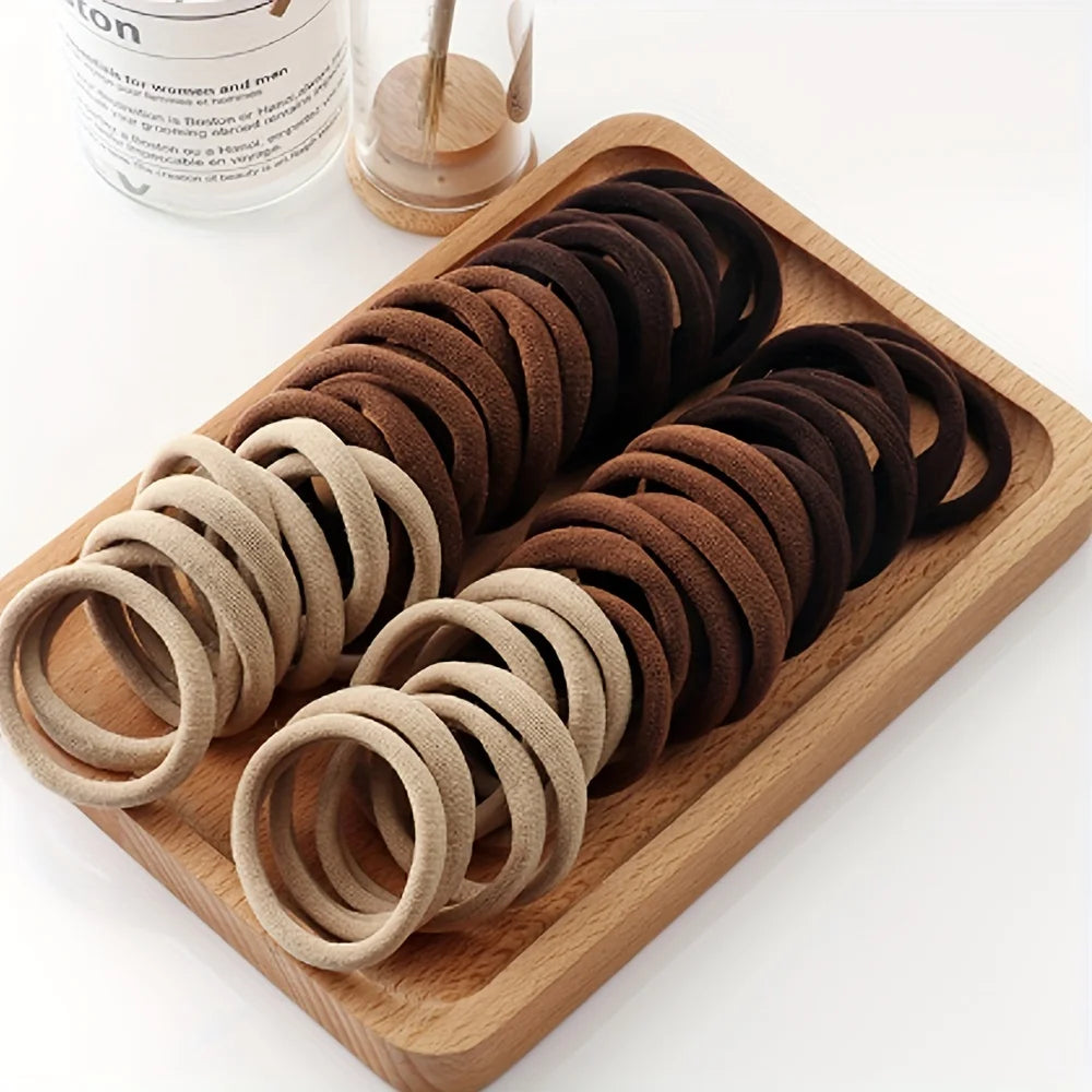 100pcs High Elastic Hair Bands For Girls Black Hairband Rubber Ties Ponytail Holder Scrunchies Kids Hair Accessories